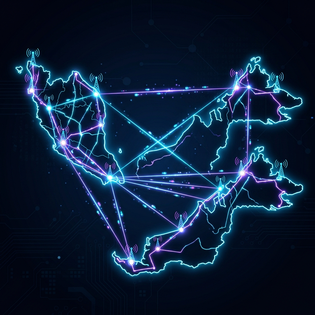 DigiCelCorn Malaysia 5G Network Telemetry Mapping Node Visual